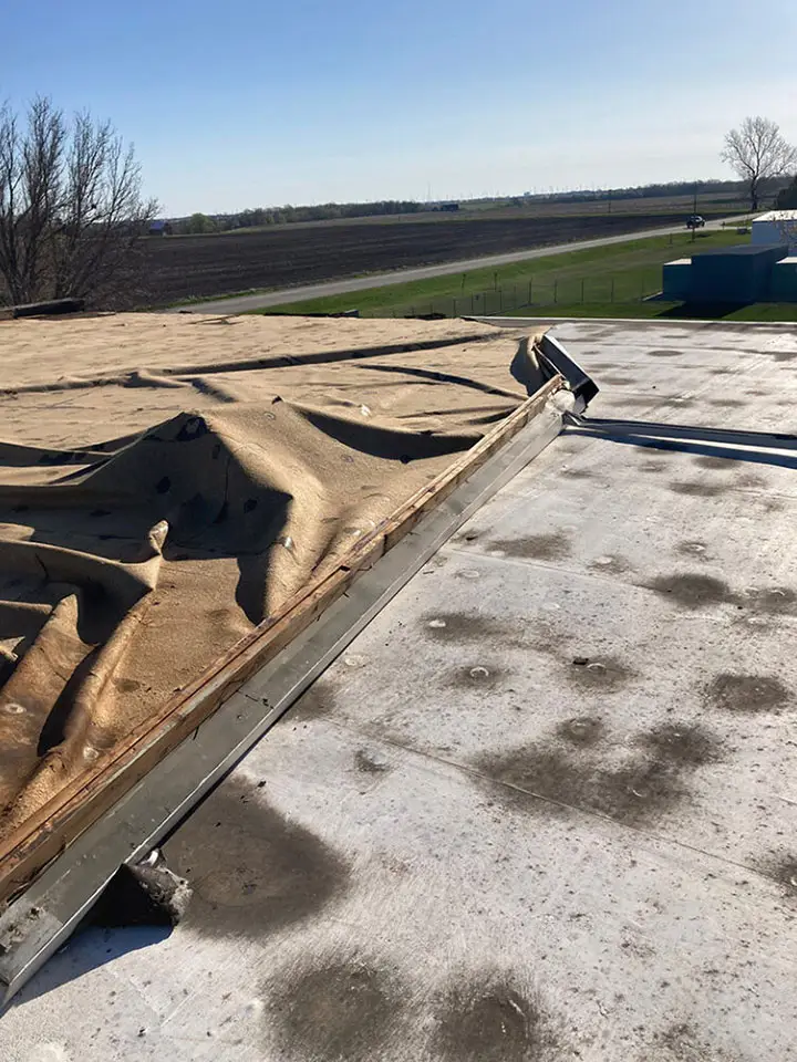 Another roof in need of repair by the best in service, Grell Roofing