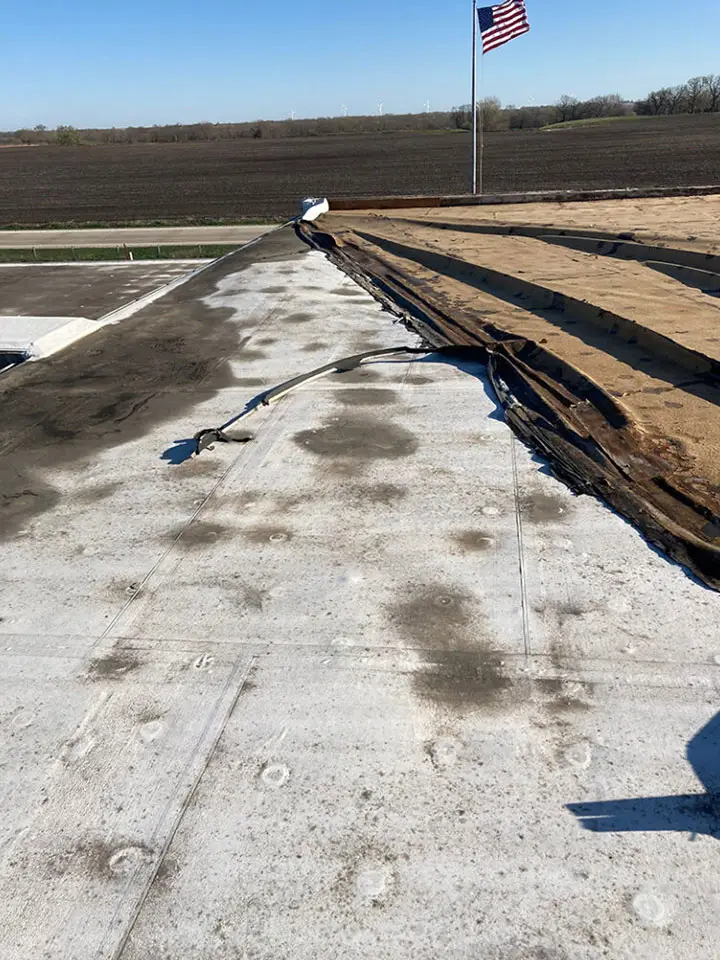 Another roof in need of repair by the best in service, Grell Roofing