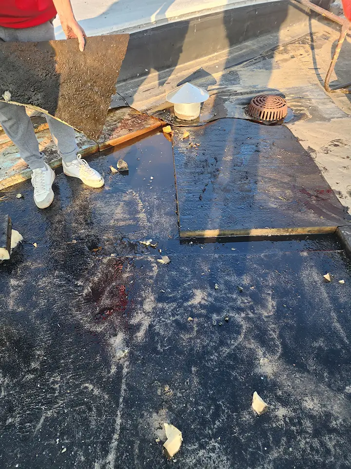 Another roof in need of repair by the best in service, Grell Roofing