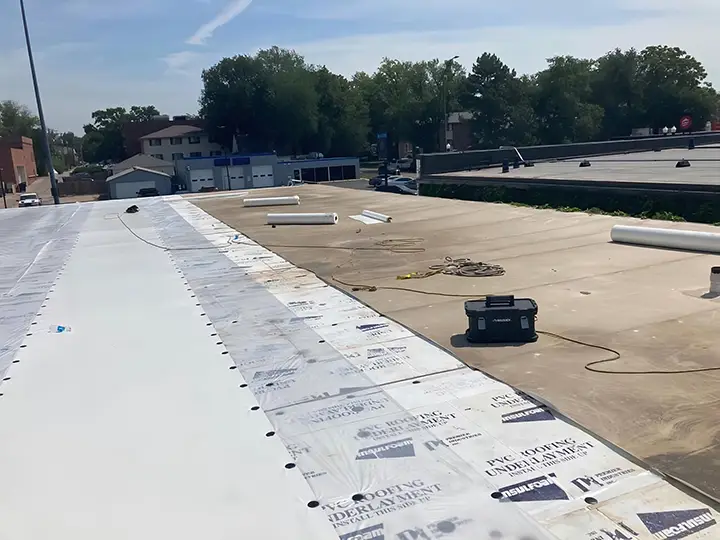 Another roof project in progress by Grell Roofing, LLC
